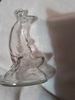 Glass moon-shaped vase is angelic