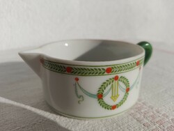 ANTIK PORCELÁN "EMLÉK" KIS LAPOS KANCSÓ, art deco, 1925