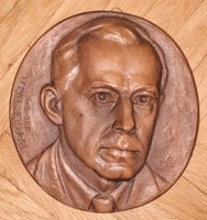 Béla Bartók ceramic plaque, marked.
