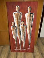 Large, 70x140 cm canvas painting, signed.