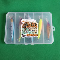 New 5-piece wobbler fishing bait set in box - 4.