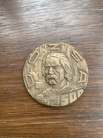 Commemorative medal of the painter Zoltán Dozsa