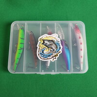 New 5-piece wobbler fishing bait set in box - 11.
