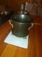 Metal ice bucket with studs, size and weight in the pictures