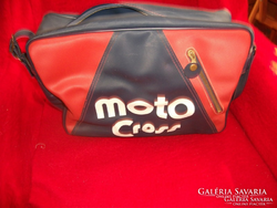 Old motocross zip bag, from Australia, unused dark blue-red sports bag