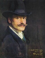 1Q128 László Fülöp Elek : Önarckép nyomat 1911