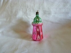 Old glass Christmas tree decoration - lighthouse!