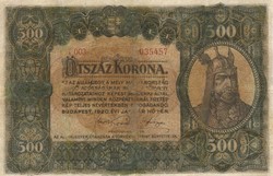 500 korona 1920 restaurált 1.