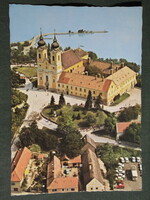 Postcard, Balaton, Tihany skyline with the abbey church
