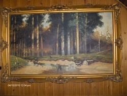 Nagyméretű jelzett festmény