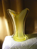 Art deco colored thick glass vase 32 cm - 2.6 kg