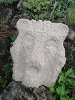 Limestone lion head