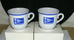 MAHART kávéscsésze - Régi I.o. Zsolnay porcelán- 2 db