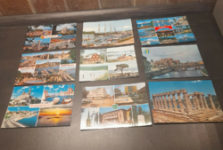 9 European postcards in one