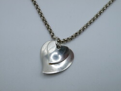 UK0107   Ezüst szív alakú medál nyaklánc 925