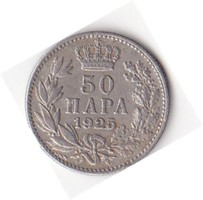 Jugoszlávia 50 para 1925 VG
