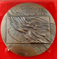 Borsos Miklós Kiváló Társadalmi Munkáért jelzett bronz plakett Hazafias Népfront Országos Tanácsa