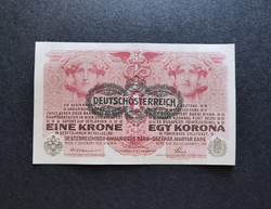 1 Korona 1916, ef, d.Ö. Overprinting