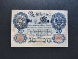 Németország 20 Márka 1910, F+