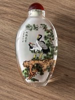 Antique Chinese opium, perfume, holder hand-painted inside.