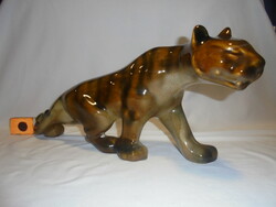 Ceramic tiger figure, nipp, statue - large size