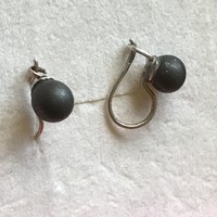 Antique silver earrings with gagat stone