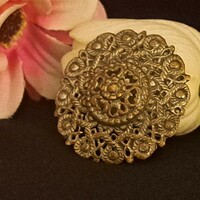 Silver-plated craftsman brooch