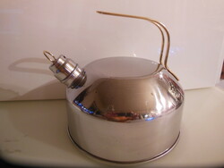 Teapot - king - marked - gold-plated - 2 liters - stainless steel - 22 x 21 x 20 cm - like new