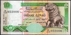 D - 004 -  Külföldi bankjegyek:  2004 Sri Lanka 10 rúpia