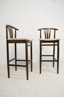 Pair of Thonet bar stools, bent beech wood, 1970s Hungary