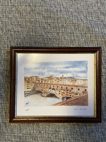Florence old bridge landscape for sale in good condition!