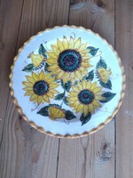 Huge beautiful Goszthony Maria sunflower wall plate 29 cm 70s