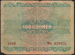 D - 008 -  Külföldi bankjegyek: 1922 Ausztria 100 korona