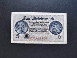 Germany 5 reichsmark / mark 1940, f+-vf