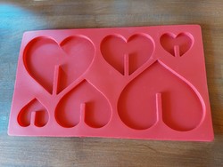 Silicone heart-shaped chocolate mold