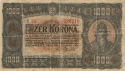 1000 korona 1923 nyomdahely nélkül 1.