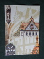 Postcard, Pécs, post office, postal palace, decorated in Zsolnay