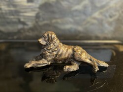 Bronze St. Bernard dog