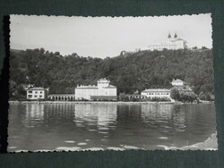 Postcard, Tihany fish biology institute view detail, abbey, church