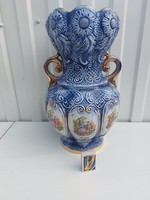 Olasz porcelán jelenetes váza