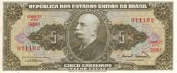 5 cruzeiros 1963 Brazilia UNC 12. signo Ritka