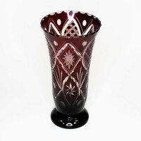 Purple stained glass vase