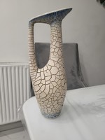 Zsolnay white cracked glaze jug vase