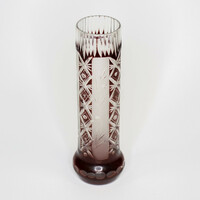 Purple stained glass vase