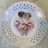 Antique German hand painted porcelain plate