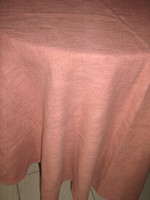 Beautiful mauve pink lacy round woven tablecloth