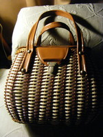 Retro woven women's basket bag