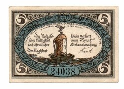 5 Pfennig 1920 emergency money Germany