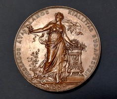 Budapest National Exhibition 1885. As a token of merit: to Frigyes glülck. 142.5 g.; 65 mm.