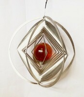 Universe modern art deco style suspendable sphere stylization. With Murano glass globe